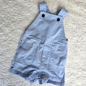 Jacadi Paris Baby Blue Romper Shortalls 6 Months